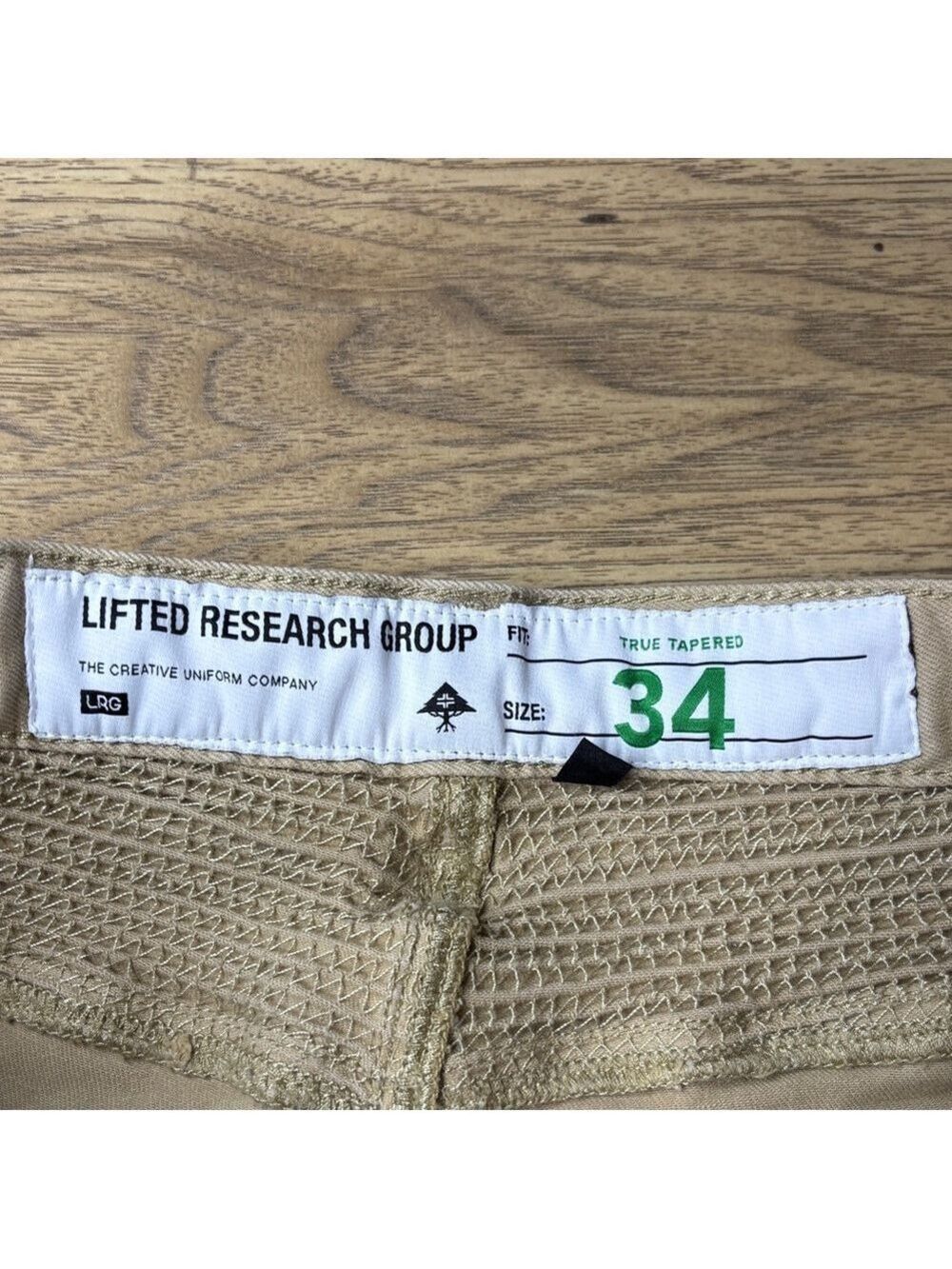 LRG Lifted Research Group Men's Khaki Canvas Pants Size 34 - Picture 5 of 10